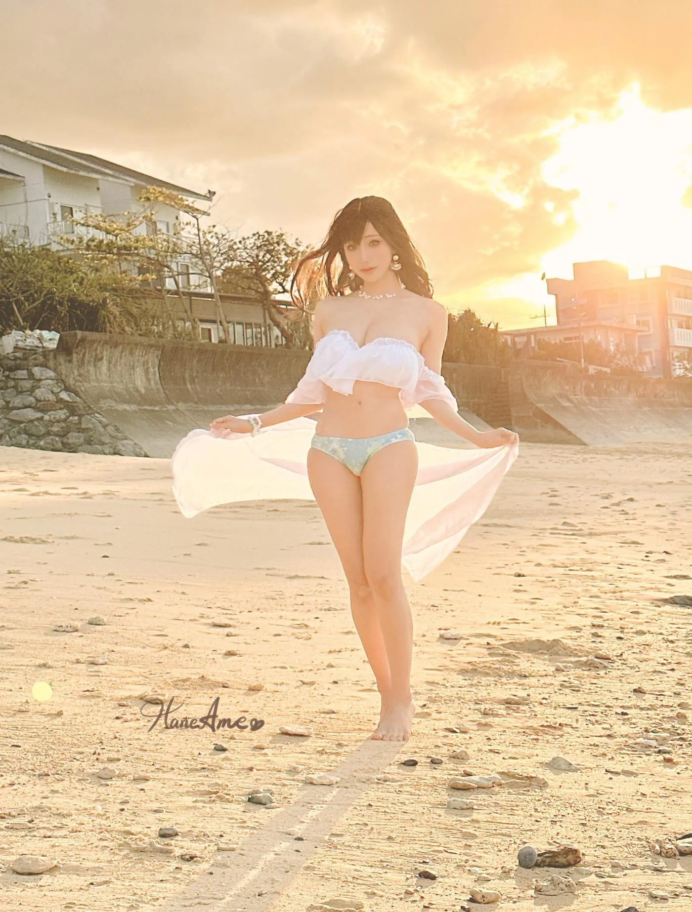 雨波_HaneAme – NO.191 2023年05月新品订阅4套视频-Original White Sand Love In Okinawa [43P]插图9